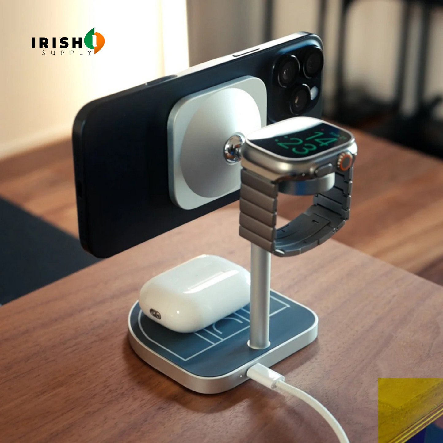 TRICHARGE  3-Point Power Creative 3-in-1 MagSafe Charging Stand