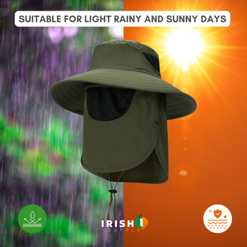 Irish Supply, SUNGUARD, Fishing and Hiking Hat with Neck Flap