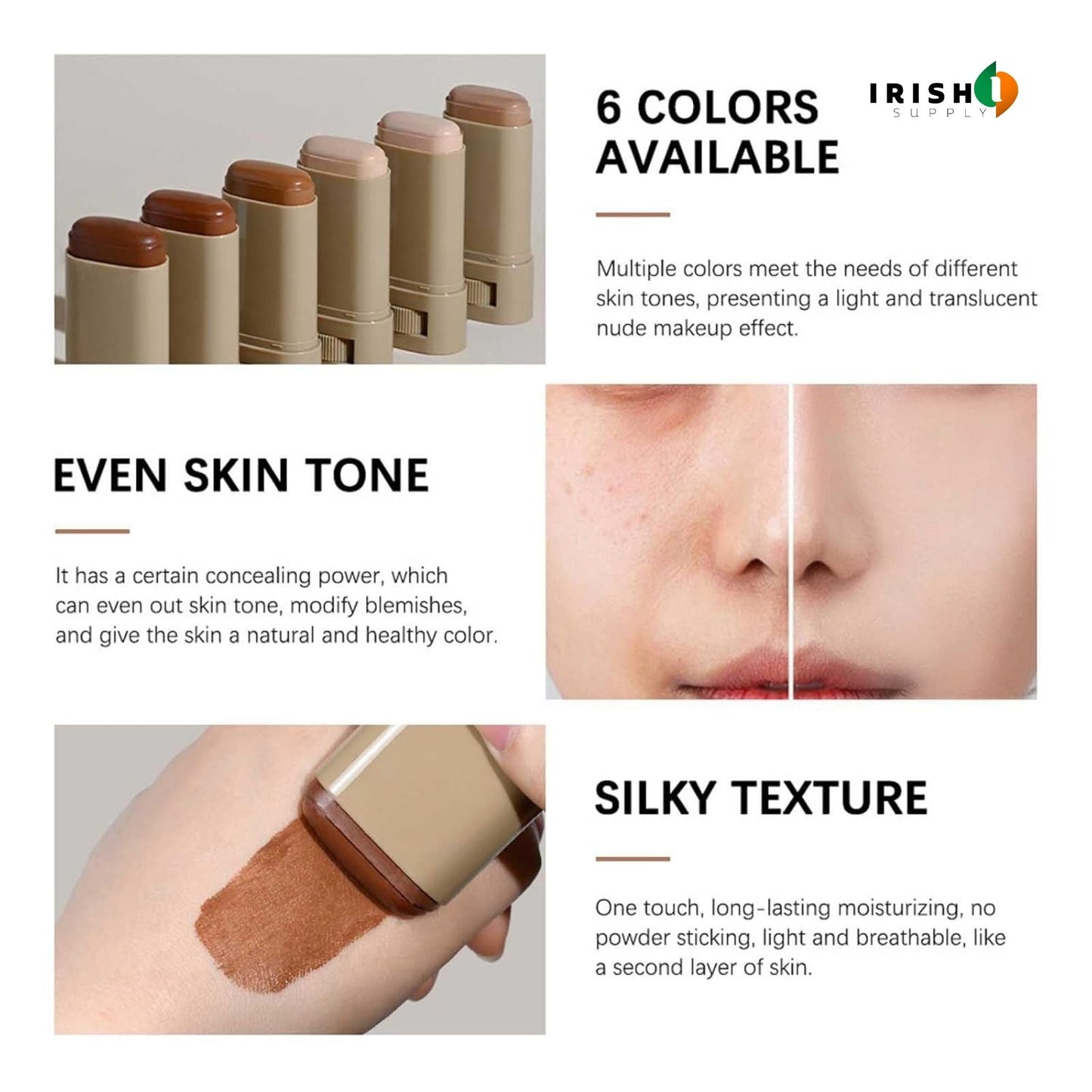 VELMORA High-Coverage Stick Serum Foundation