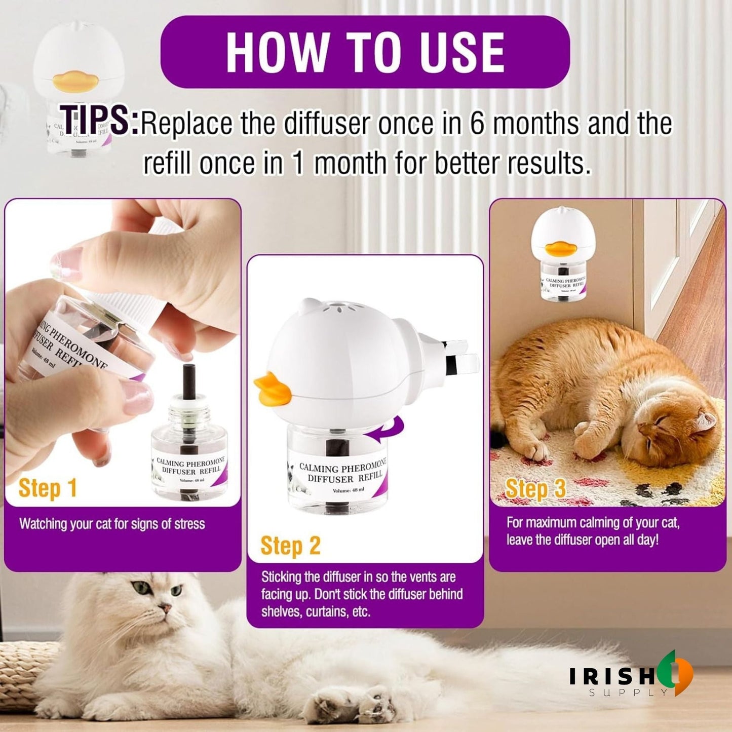 PURMIND Cat Calming Diffuser