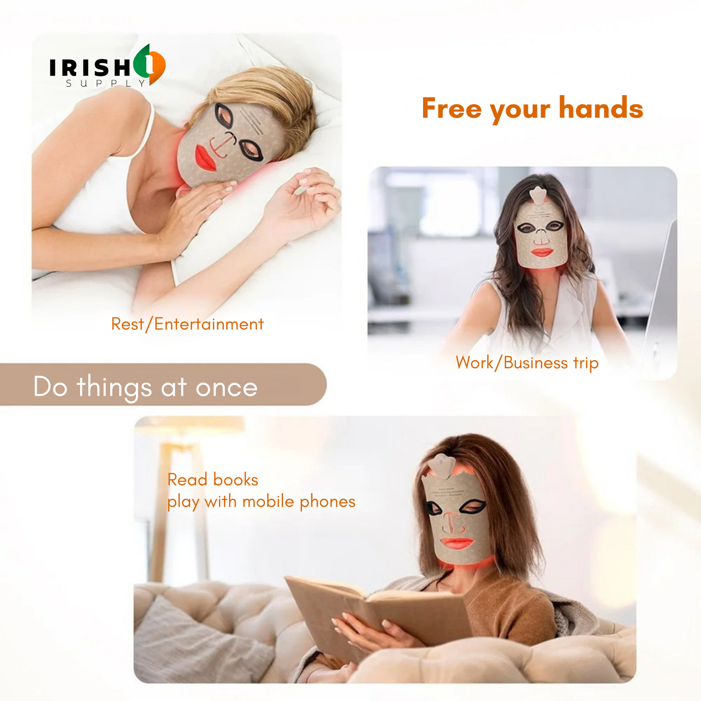 GLOWFORMA 7 LED Light Therapy Skin Rejuvenation Silicone Mask