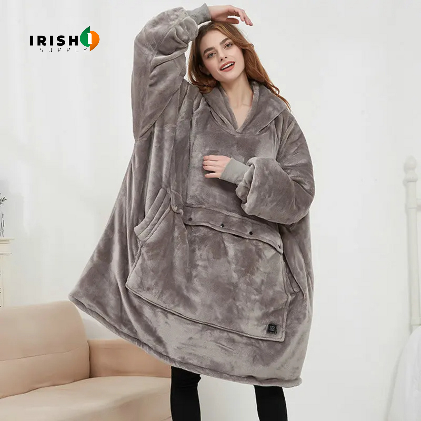 HEATHEAVEN Oversized Fleece Heated Hoodie