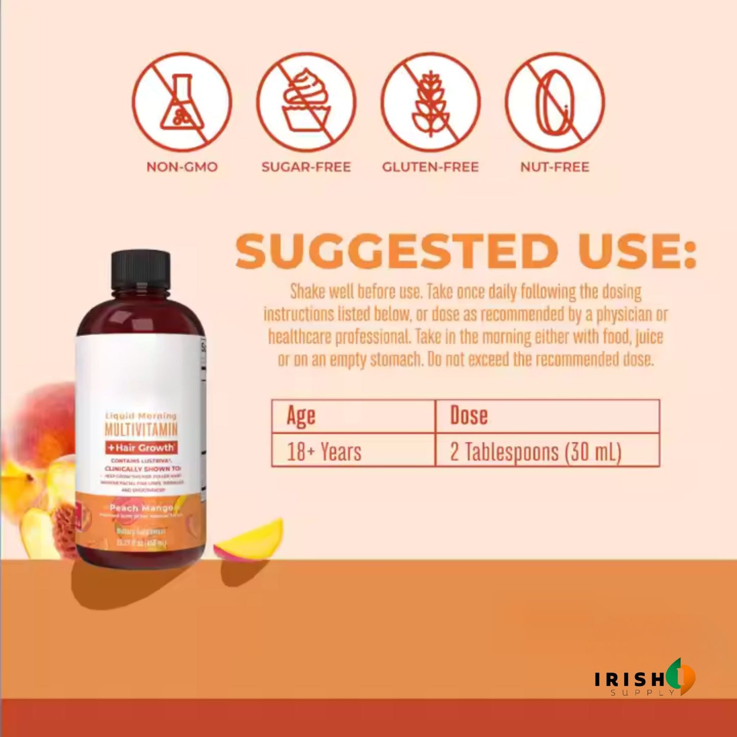 VITAGLOW Organic Hair Vitamin Supplement (450mL)