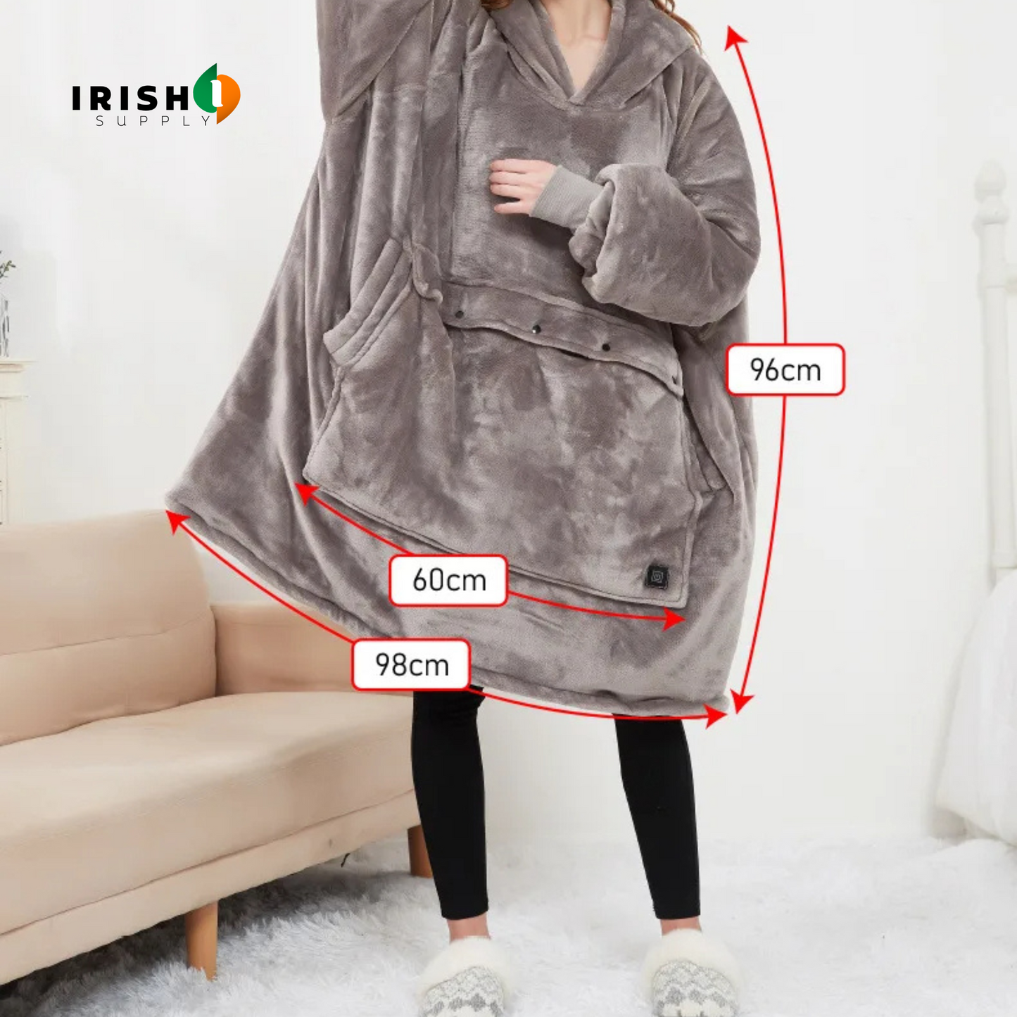 HEATHEAVEN Oversized Fleece Heated Hoodie