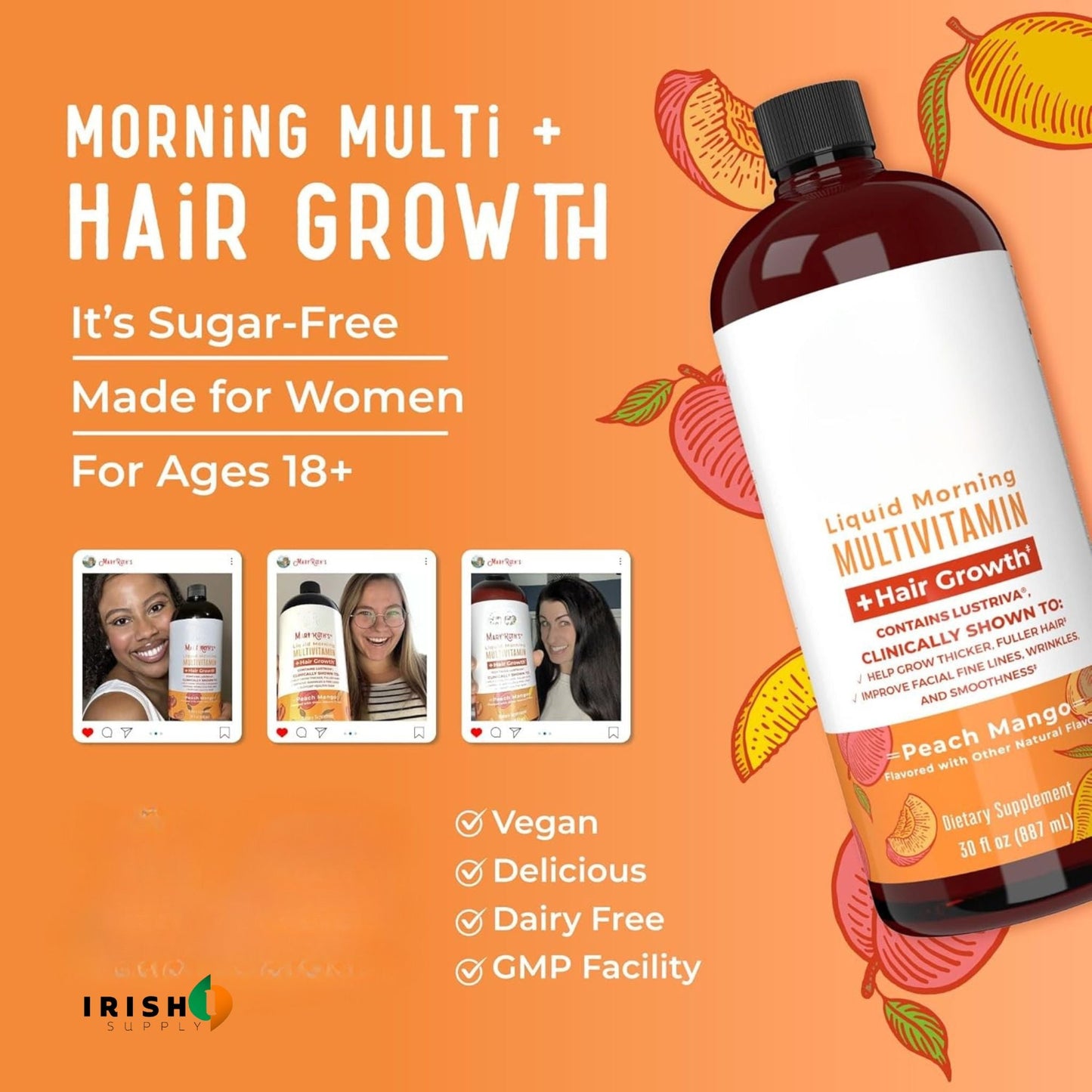 VITAGLOW Organic Hair Vitamin Supplement (450mL)
