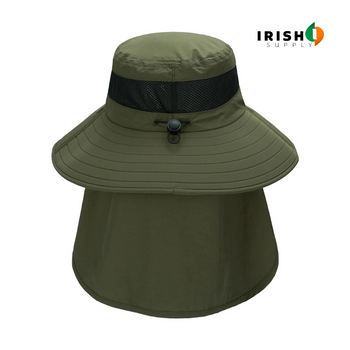 Irish Supply, SUNGUARD, Fishing and Hiking Hat with Neck Flap