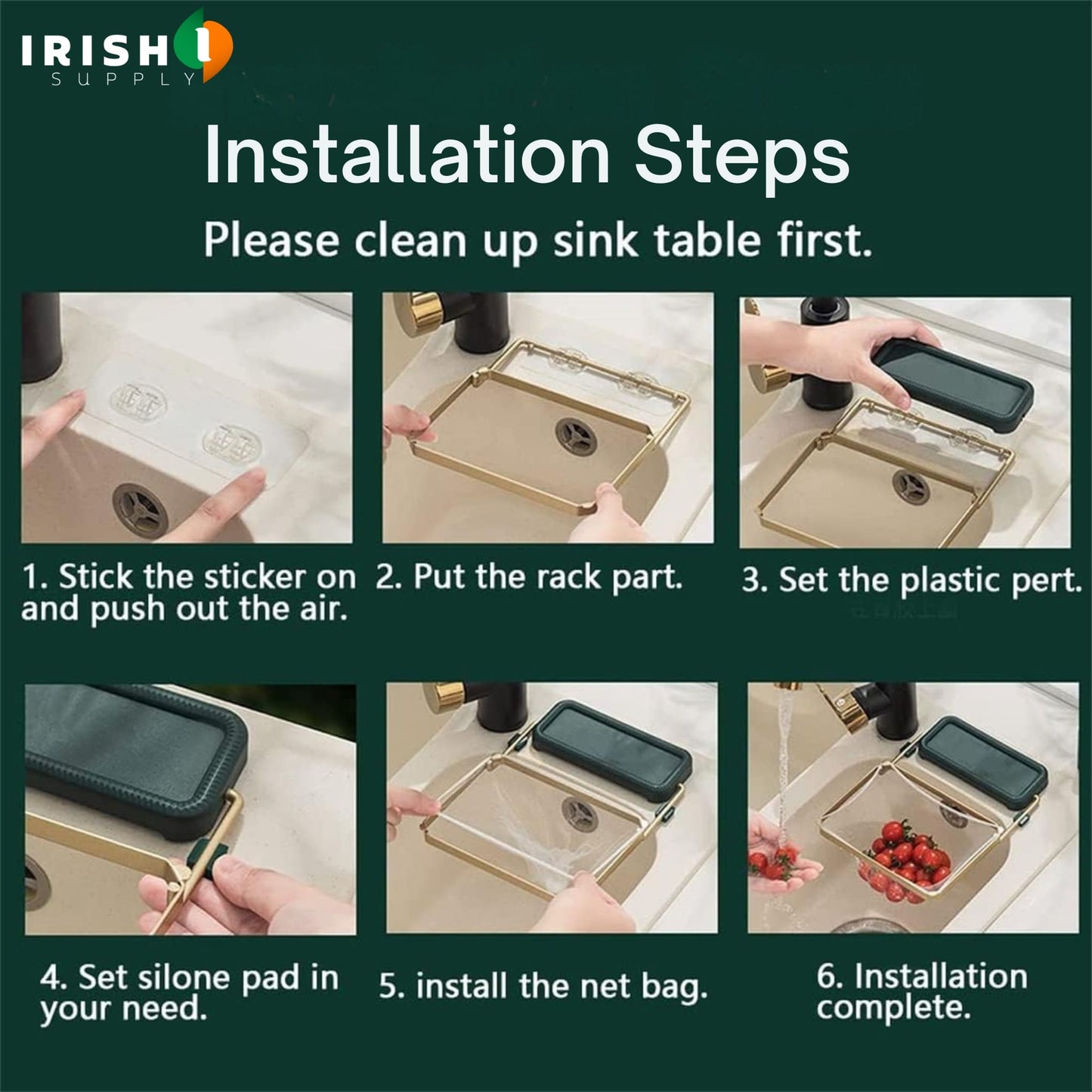 FILTRIQ Mesh Drain Rack for Food Scraps (50 pcs Bag)