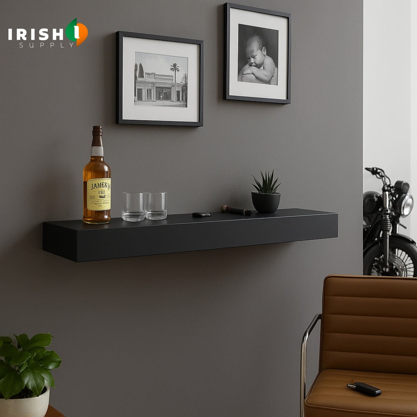 HIDELUXE Designer Floating Shelf with Hidden Storage