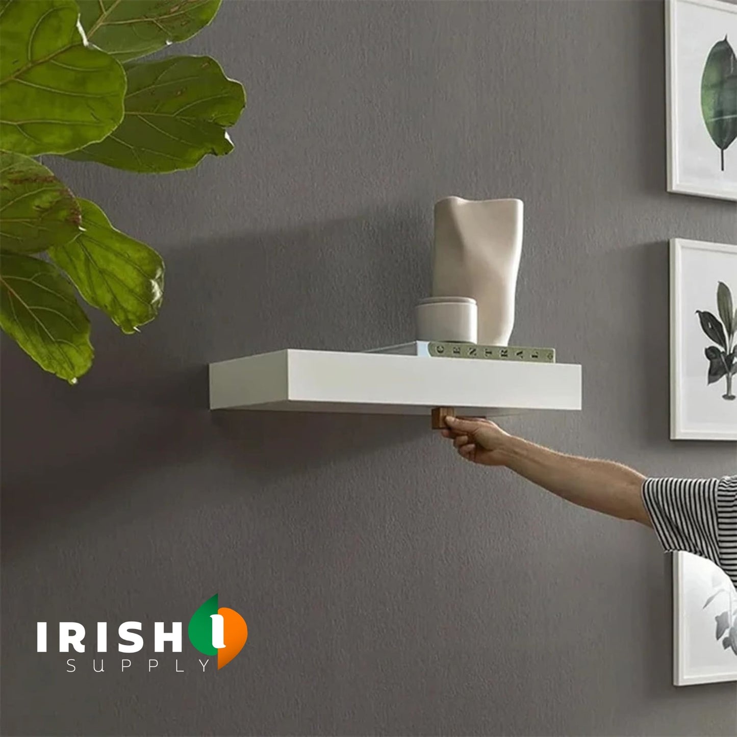 HIDELUXE Designer Floating Shelf with Hidden Storage