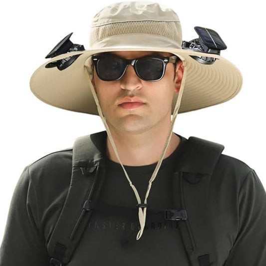 SUNDRAZE Solar Fan Fishing Hat