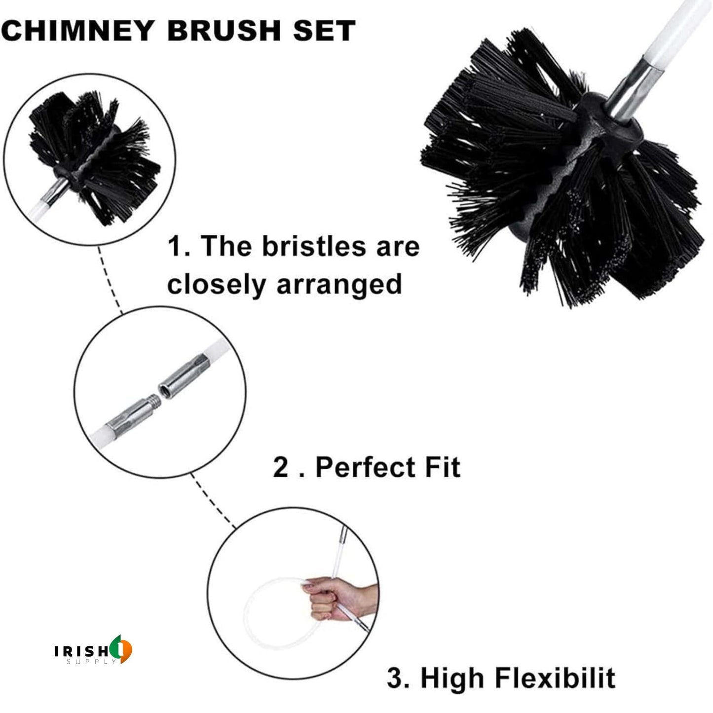 SWEEPMASTER Flexible Chimney Brush Rod Kit